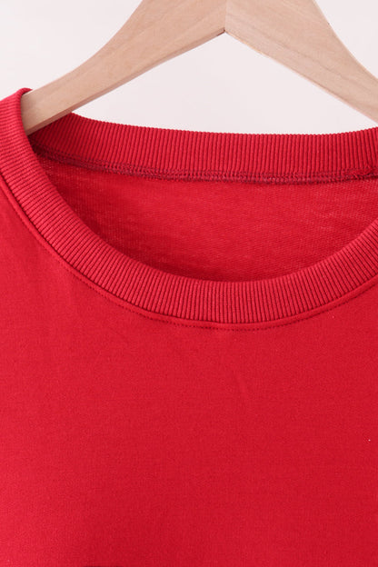 Red Alabama sequin mom top