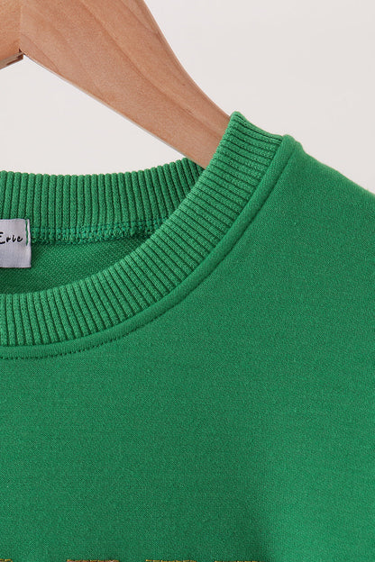 Green Holly Jolly French Knot Top
