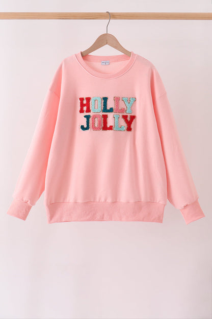 Pink Holly Jolly French Knot Mom&me Top