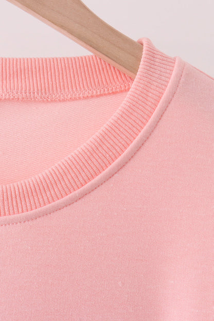 Pink Holly Jolly French Knot Mom&me Top