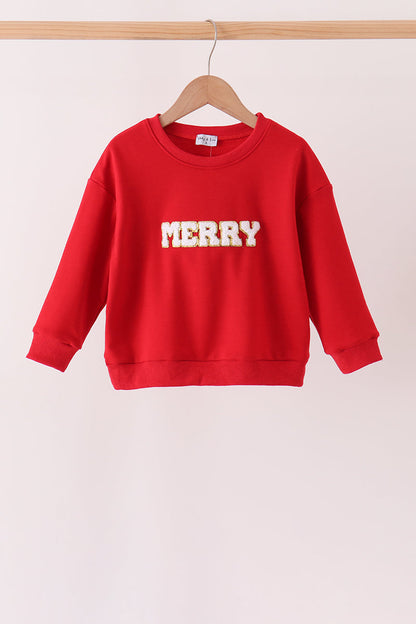 Red Merry French Knot Mom&me Top
