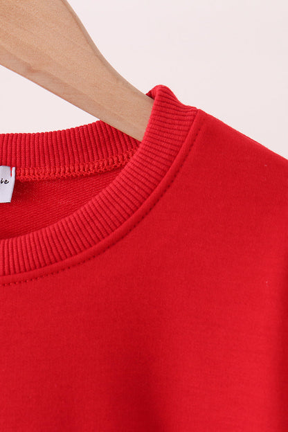 Red Merry French Knot Mom&me Top