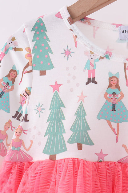 Pink Christmas Tree Tulle Dress
