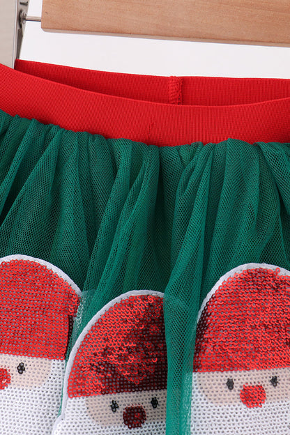 Forest Santa Sequin Skort
