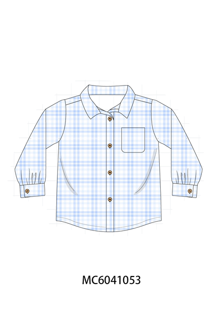 Blue Plaid Button Down Shirt
