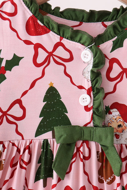Pink Christmas Tree Bamboo Dress