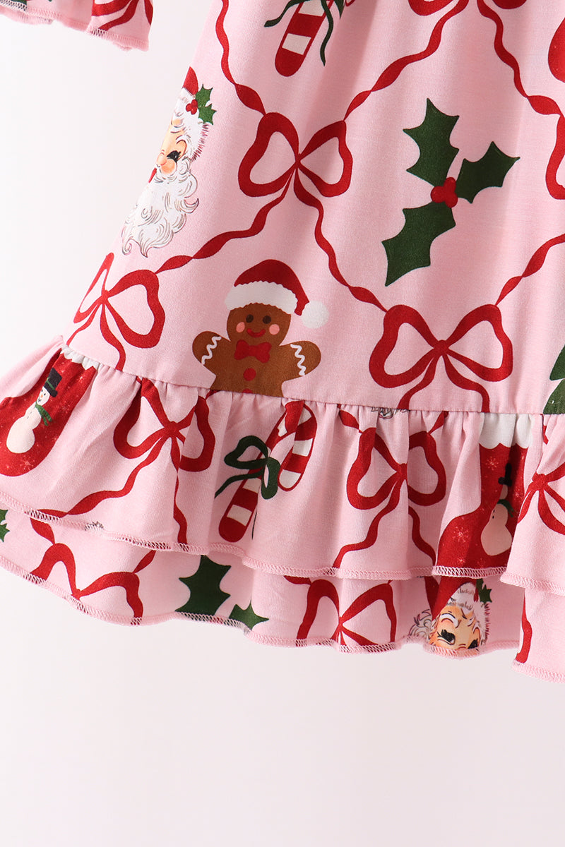 Pink Christmas Tree Bamboo Dress