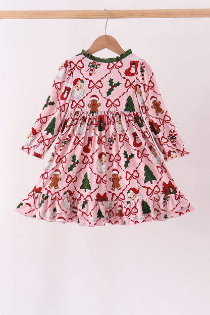 Pink Christmas Tree Bamboo Dress