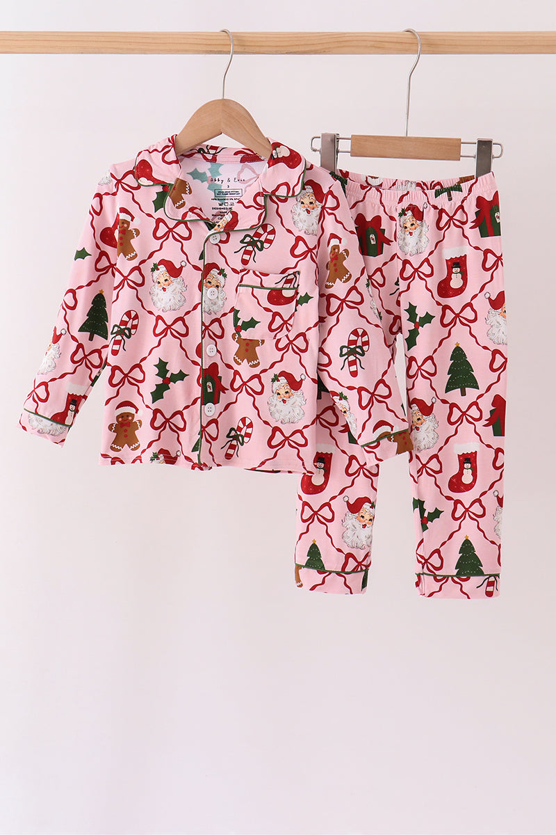 Pink Christmas Tree Bamboo Mom&me Pajama Set