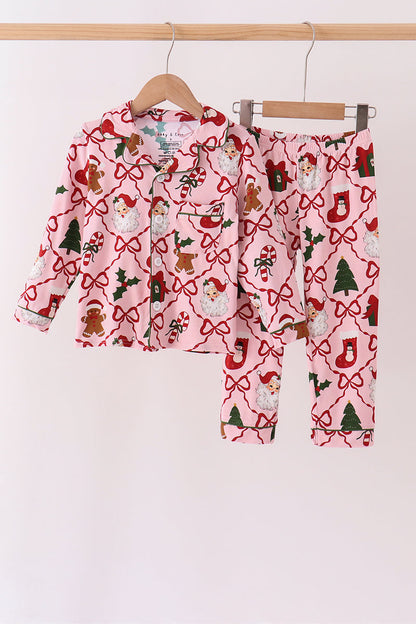 Pink Christmas Tree Bamboo Mom&me Pajama Set