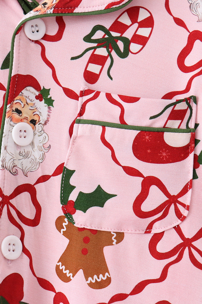 Pink Christmas Tree Bamboo Mom&me Pajama Set