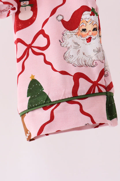 Pink Christmas Tree Bamboo Mom&me Pajama Set