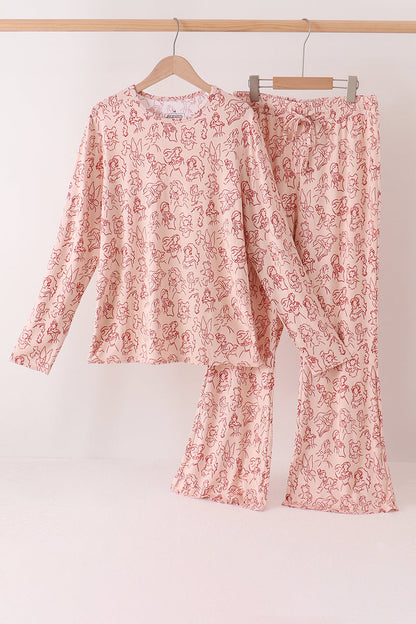 Khaki princess bamboo mom&me pants set