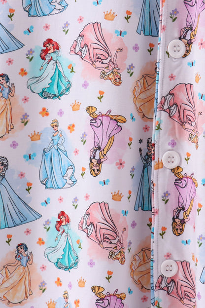 Blue princess bamboo mom gown