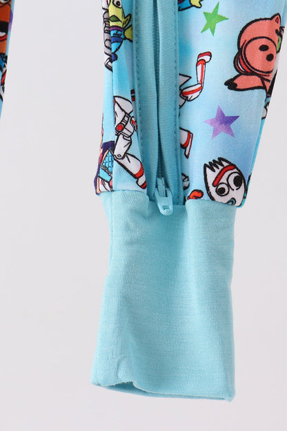 Blue toy story bamboo romper