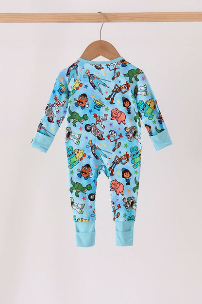 Blue toy story bamboo romper