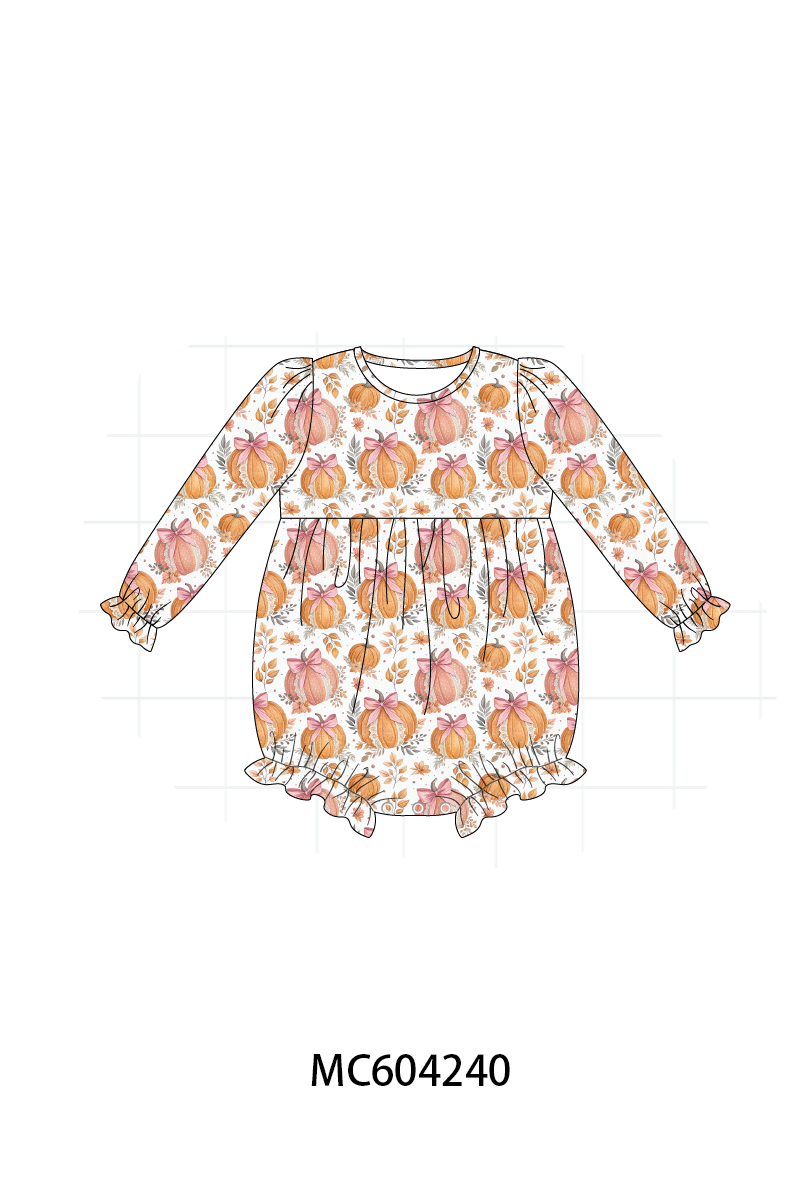 Orange Pumpkin Print Bubble