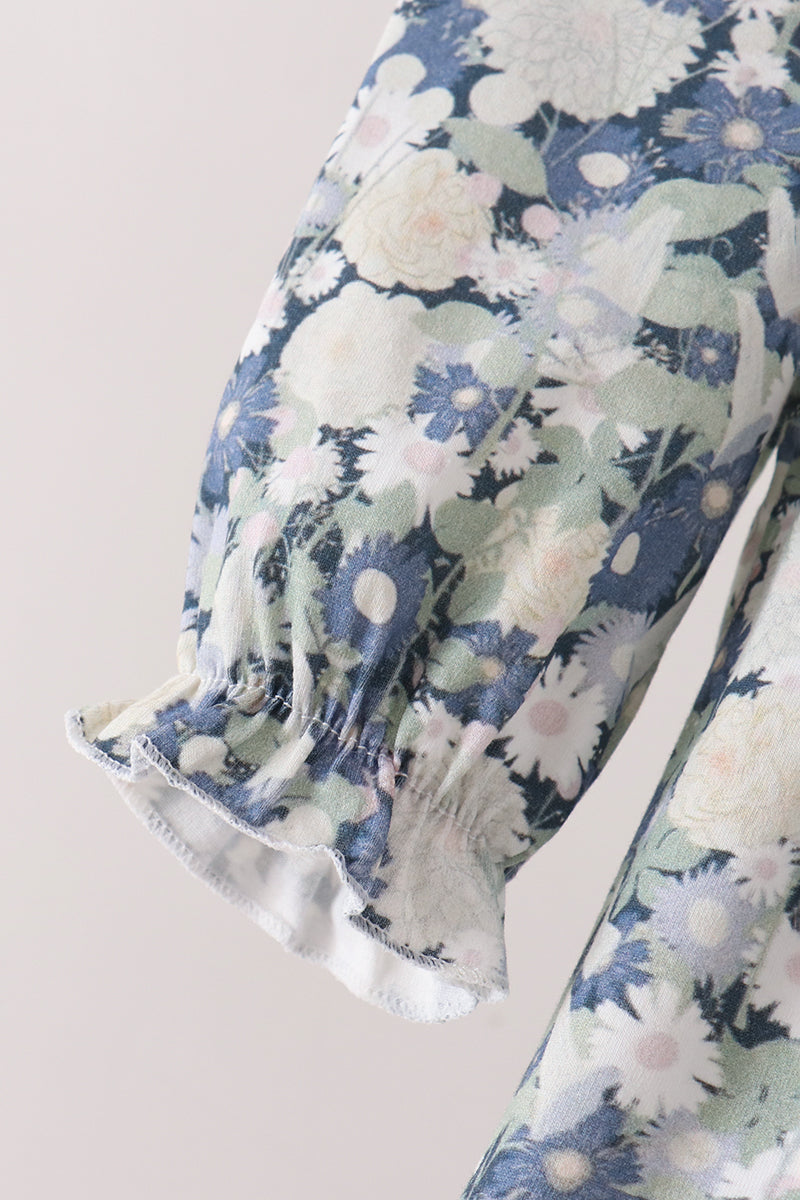 Vintage Floral Ruffle Bloomer Set