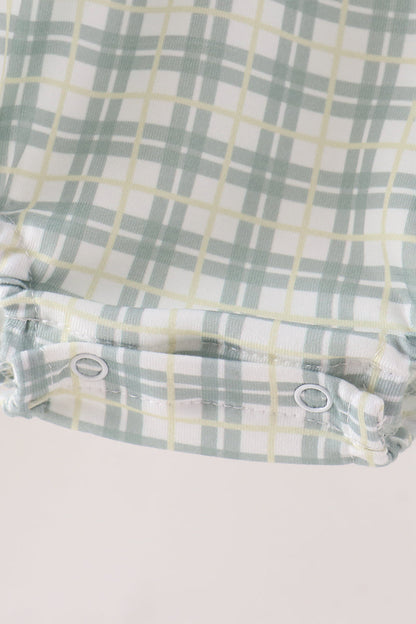 Sage plaid pocket bubble