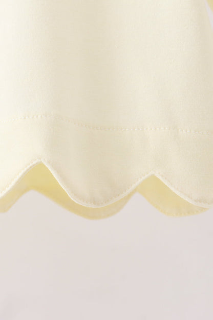 Beige goose embroidery bloomer set