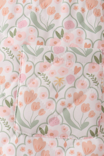 Sage floral ruffle jacket