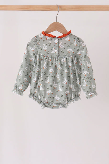 Grey goose applique ruffle bubble