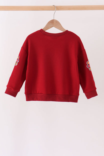 Rust turkey sequin mom&me top