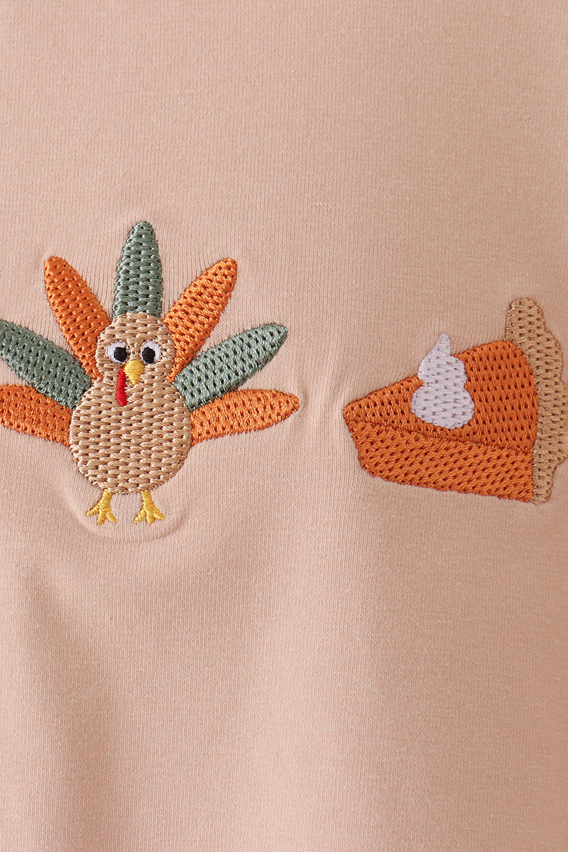 Green pumpkin turkey pants set