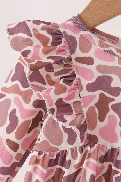 Pink leopard rufle bubble