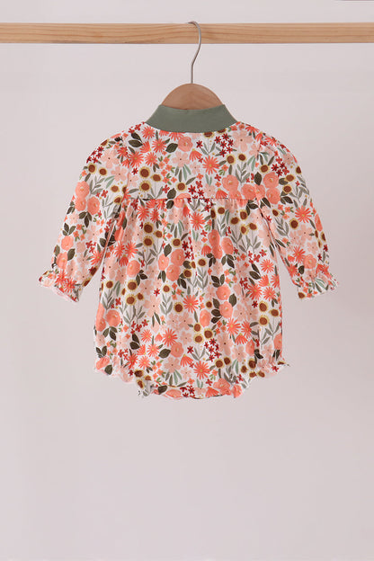 Green floral bow bubble
