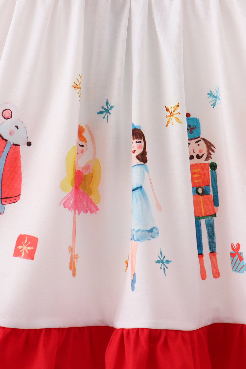 Red Nutcracker Ruffle Dress