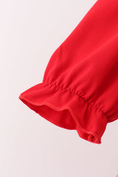 Red Grinch Smocked Pants Set