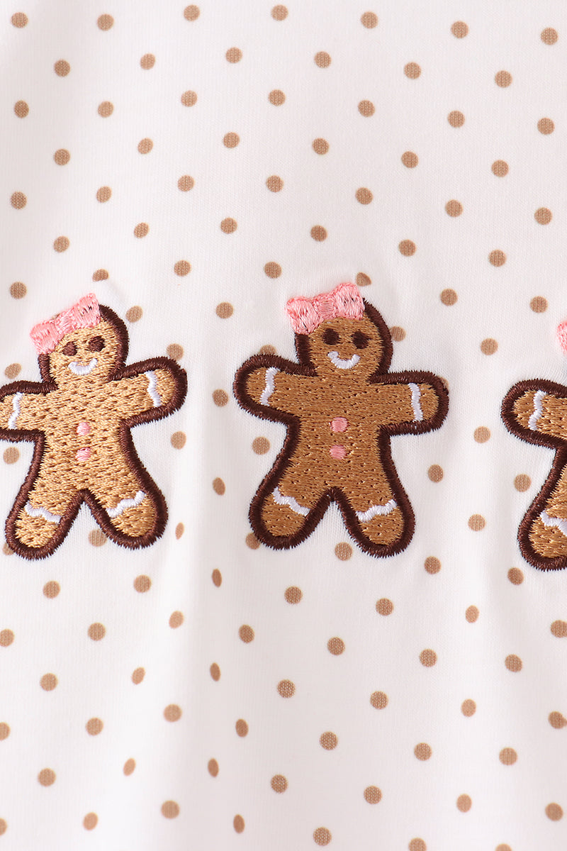 Pink Gingerbread Embroidery Bloomer Set