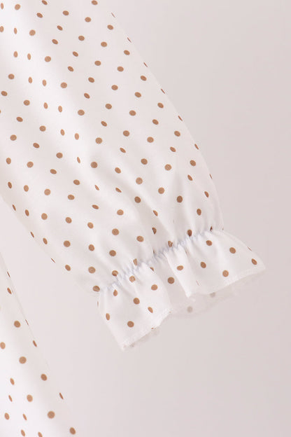 Pink Gingerbread Embroidery Ruffle Dress