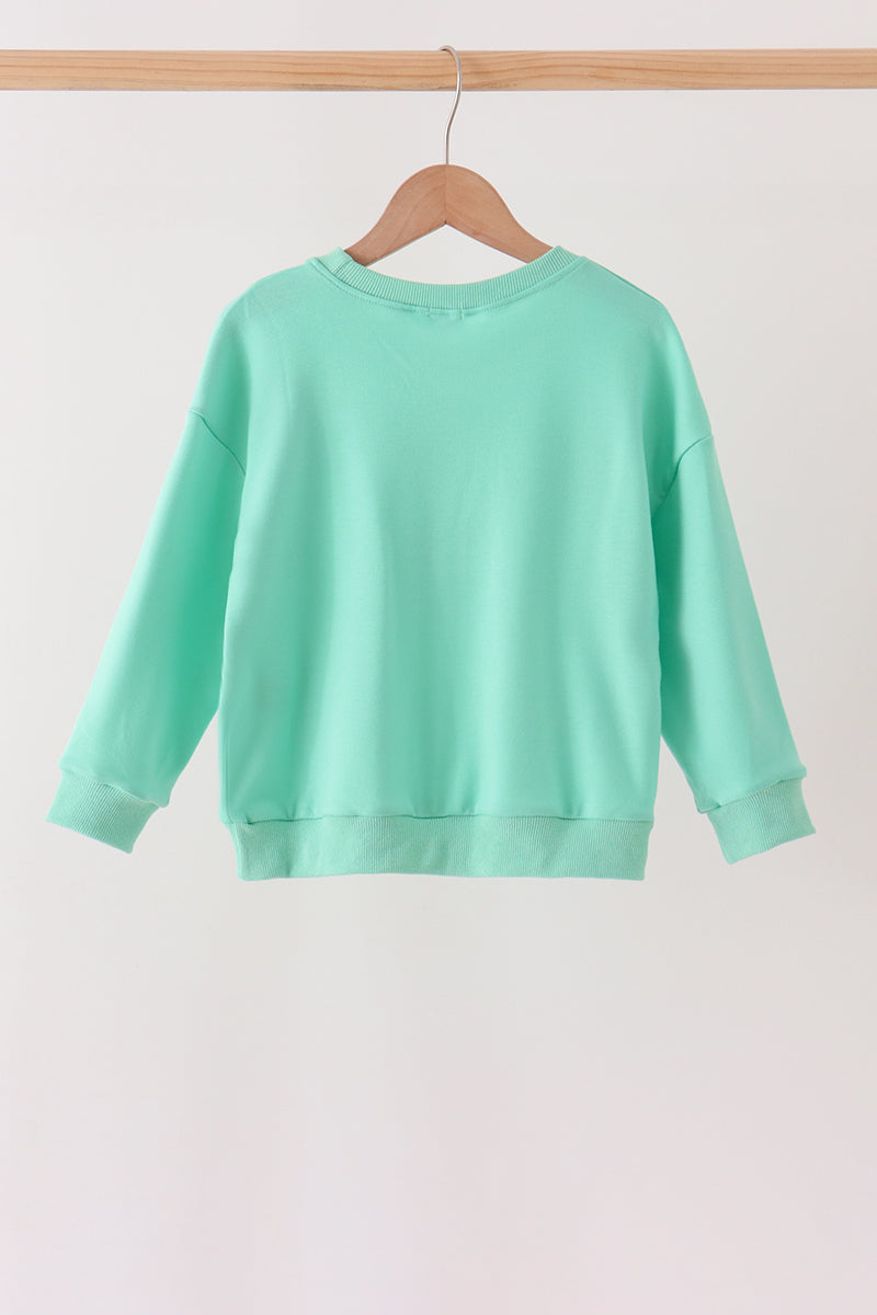 Mint Santa Sequin Mom&me Top