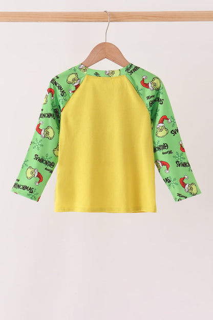 Green Grinch French Knot Top