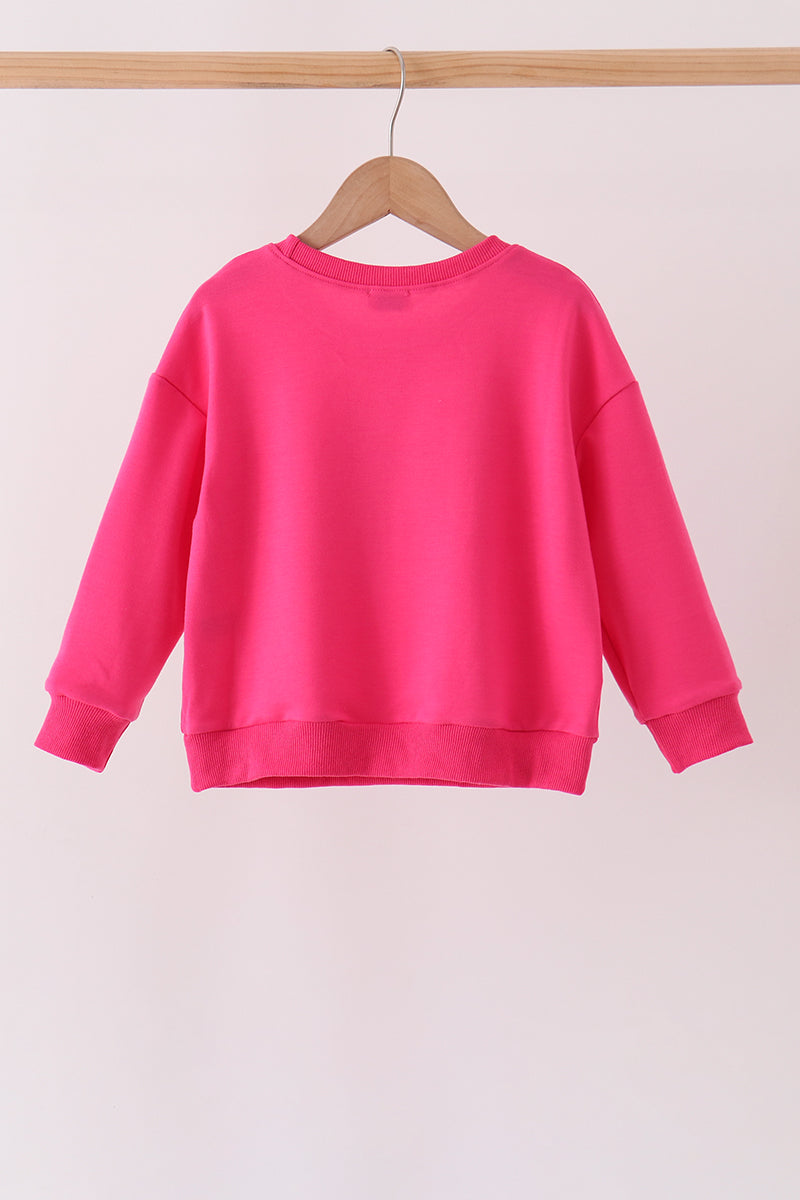 Hot Pink Santa Sequin Top