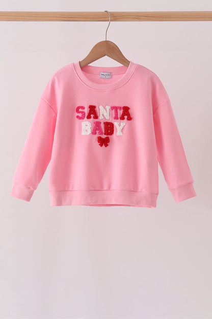 Pink Santa Baby French Knot Mom&me Top