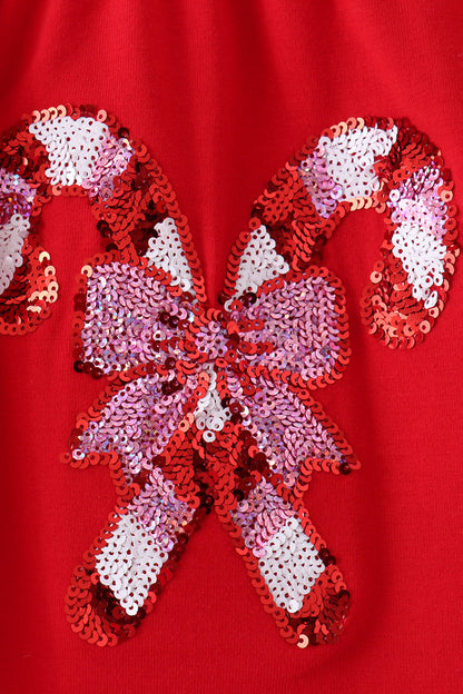 Red Candy Cane Sequin Bloomer Set