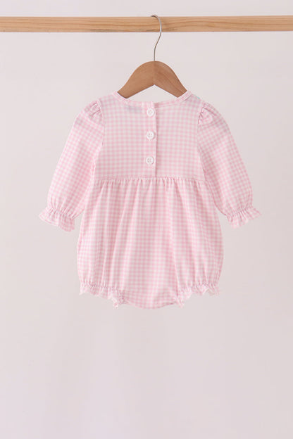 Pink Nutcracker Smocked Ruffle Bubble