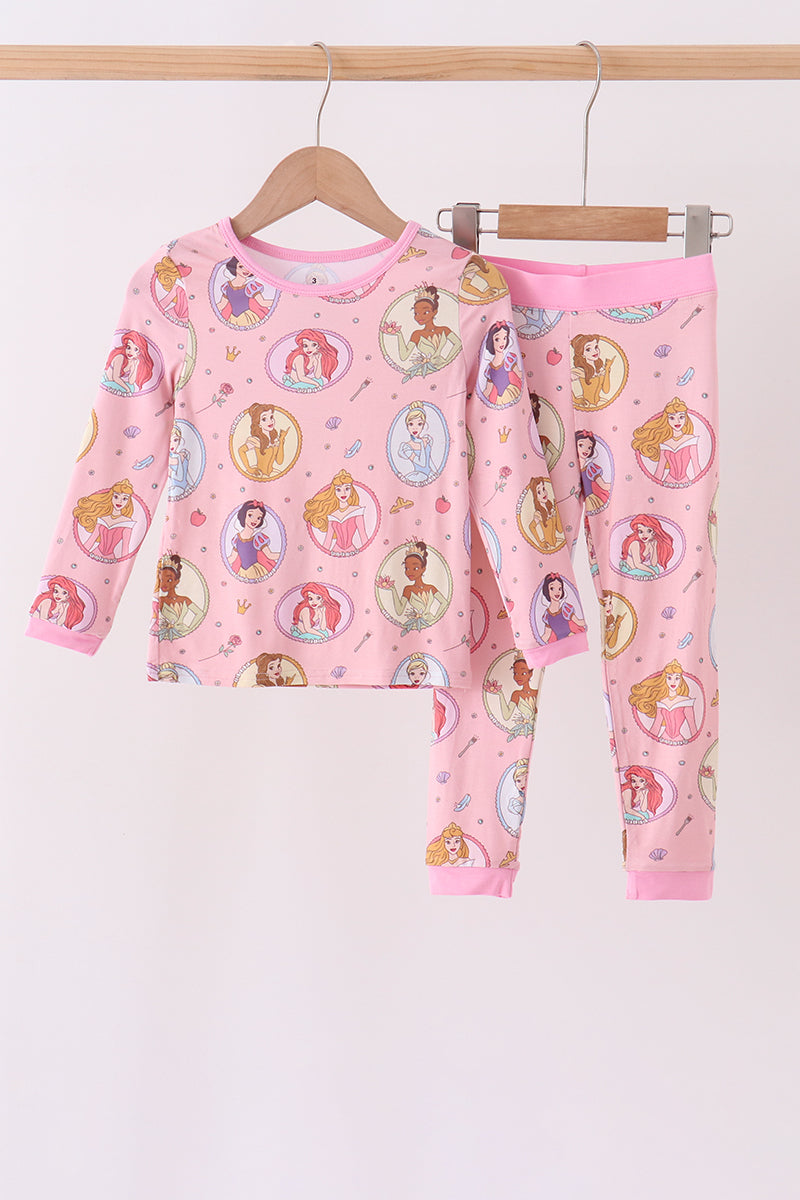 Pink Princess Bamboo Pajama Set