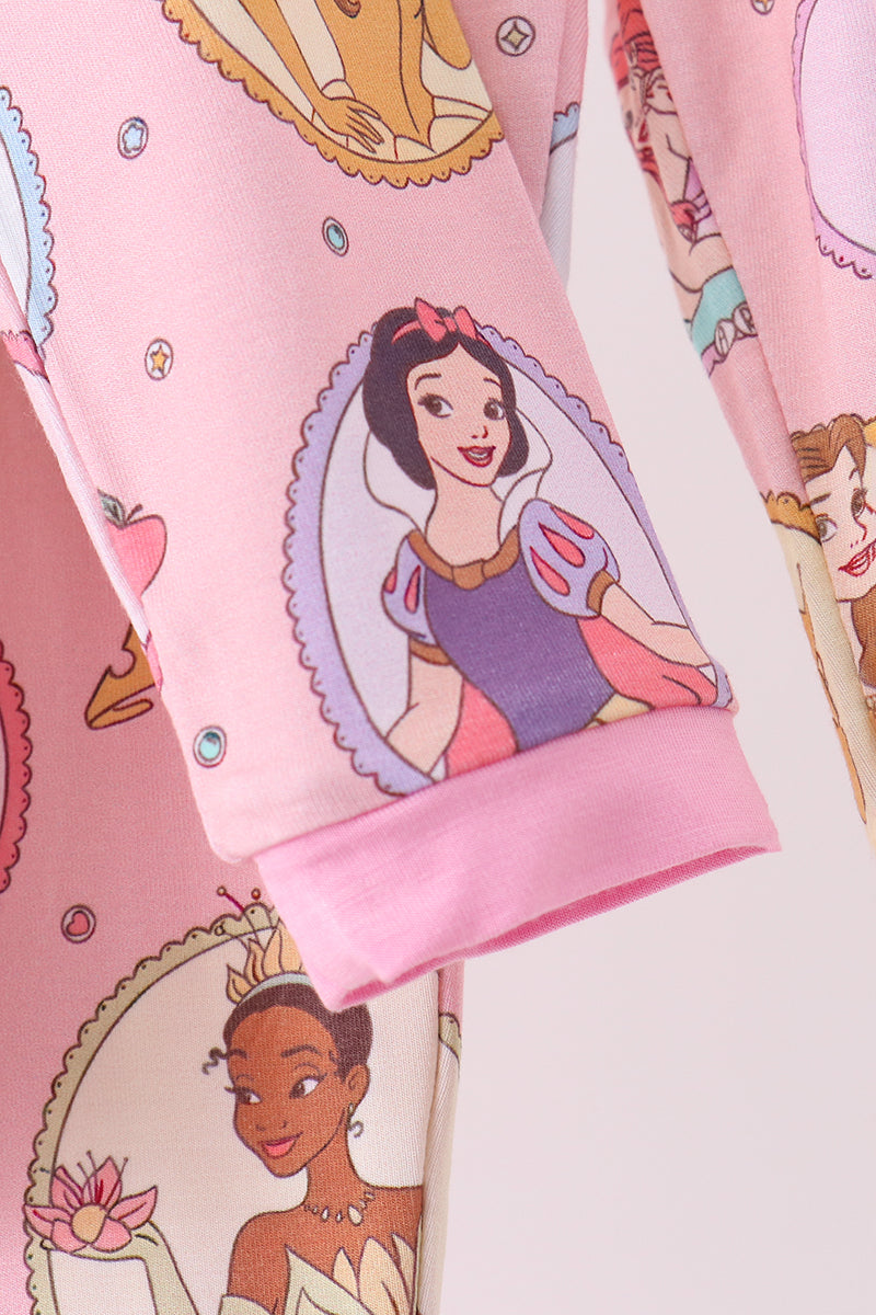 Pink Princess Bamboo Pajama Set