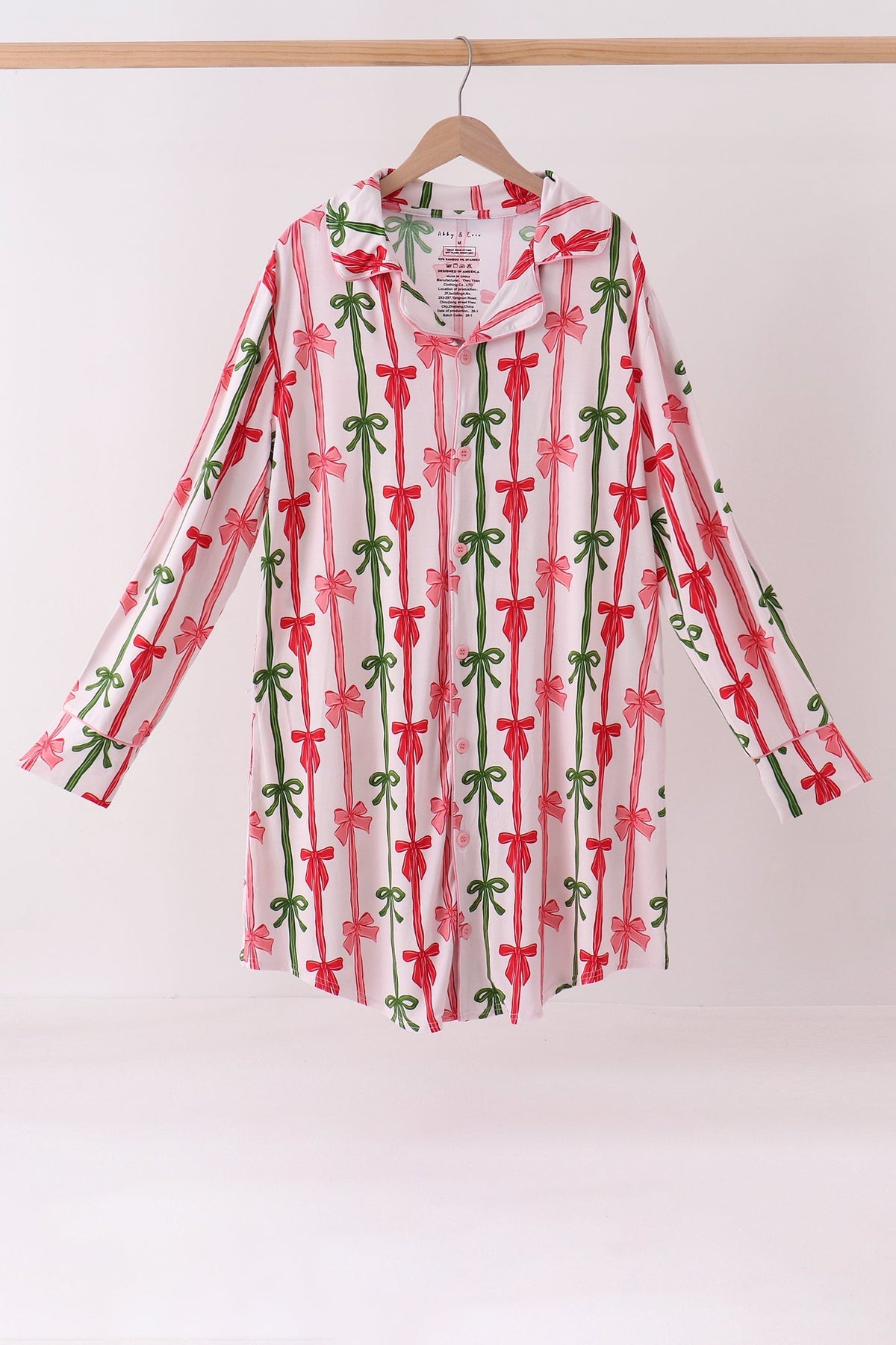 Pink Bow Bamboo Mom Dress