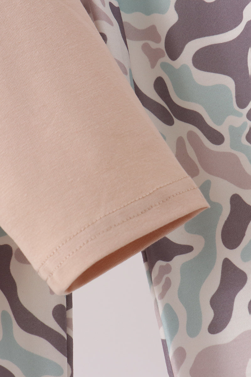 Hunting Deer Embroidery Pants Set