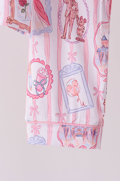 Pink Character Bamboo Pajama Set