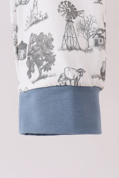 Blue Farm Pants Set