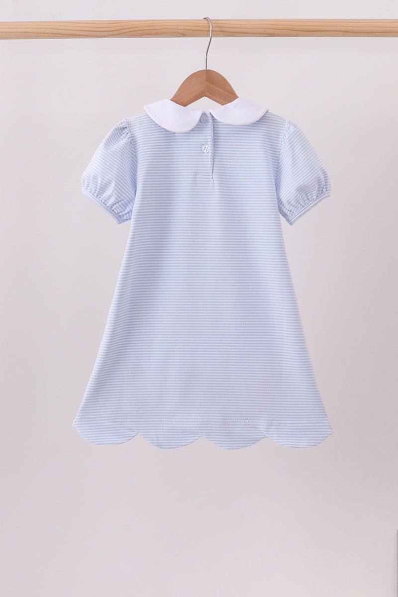 Blue School Applique Dress