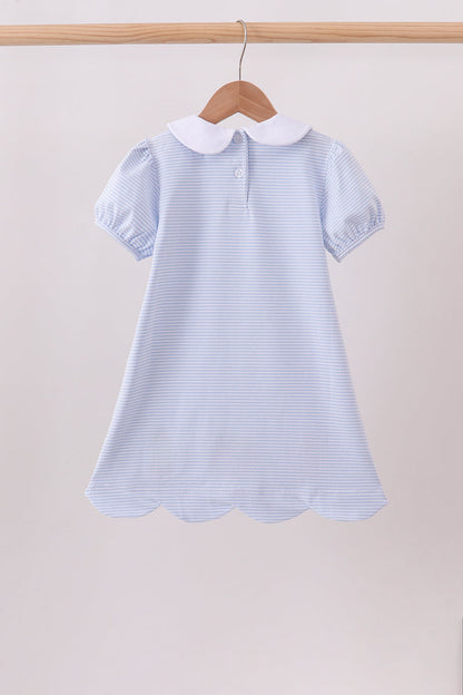 Blue School Applique Dress
