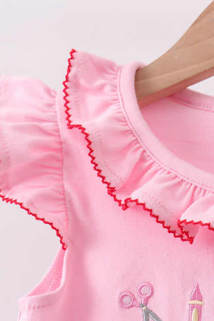 Pink Apple Embroidery Set
