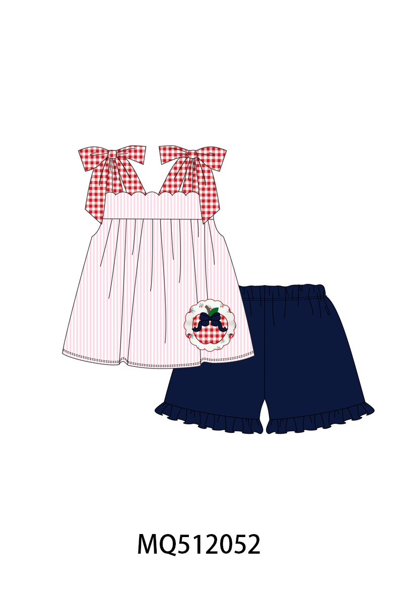 Pink Apple Gingham Set